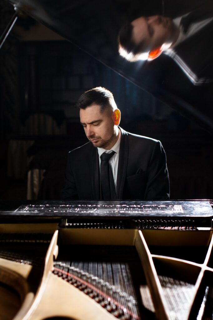 Piano lessons in Fort Myers, close-up of instructor demonstrating technique